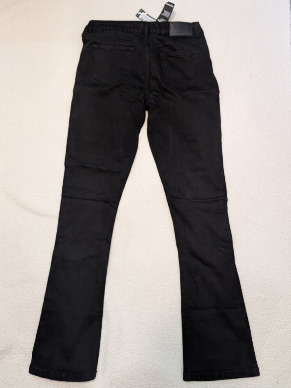 Boohoo Tall Stretch Slim Flared Jeans true black-34